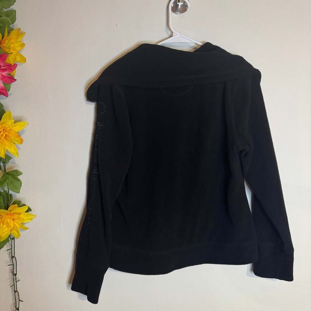 Calvin Klein Performance Black Fleece Full-Zip Jacket with Rose Gold Zipper - Picture 2 of 5